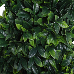 PE Set of 2 Artificial Boxwood Spiral Topiary Plant Tree's Green