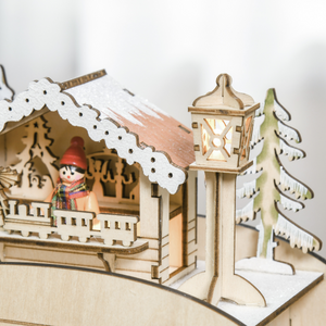 Christmas Advent Calendar 2021 Light Up Wooden Sleigh Countdown Natural